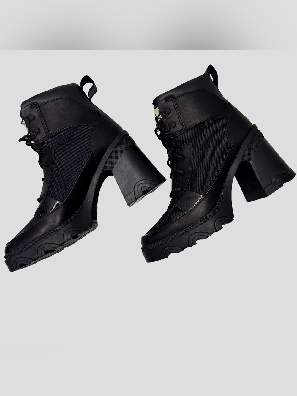 SOREL Brex Heel Lace Boot — Women’s 8 — Black Waterproof Leather